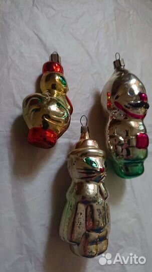 Петушок Кот Елочные игрушки СССР