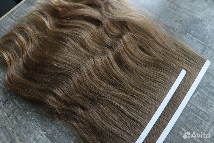 Натуральные волосы на лентах