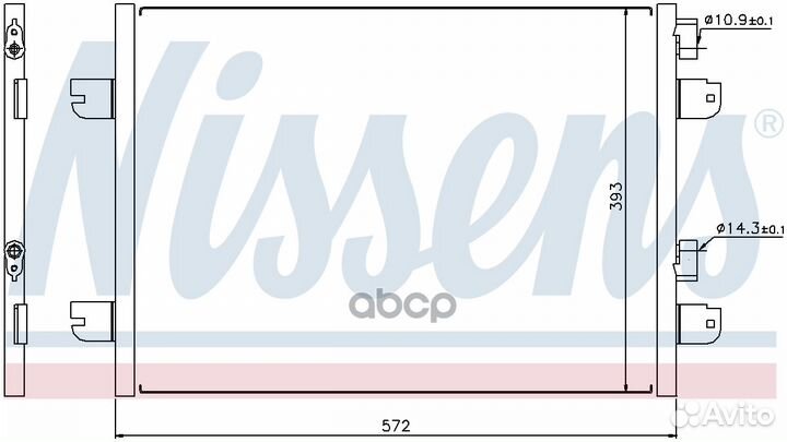 Радиатор кондиционера logan -14 1.5/sandero -14