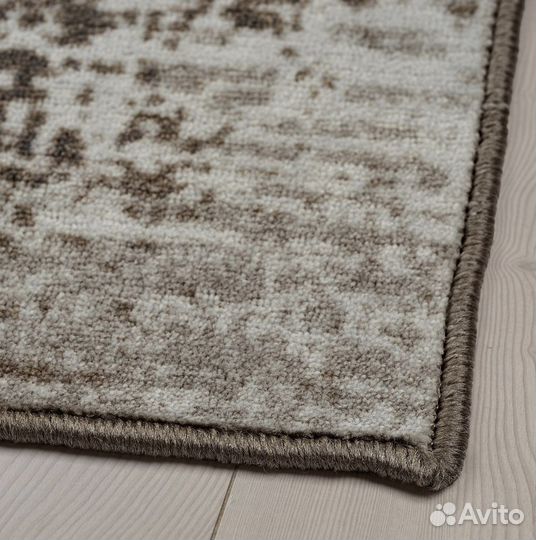 Ковер икеа герлев, с рисунком серый, 1.95 х 1.33 м