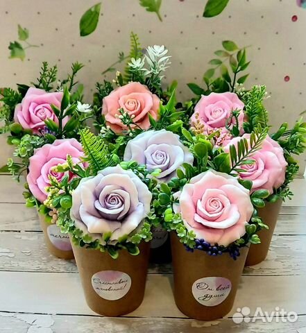 Мини букеты из мыла