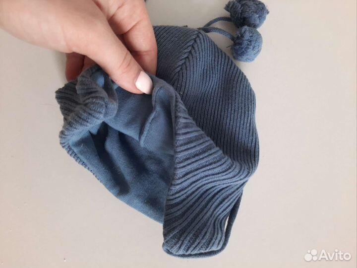 Шапка для мальчика 2-5 месяцев