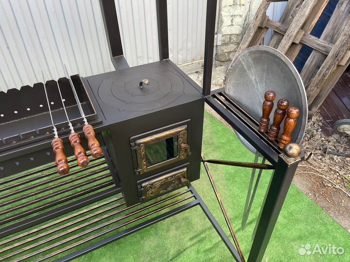 Мангал 4 мм с крышей № 0268/468