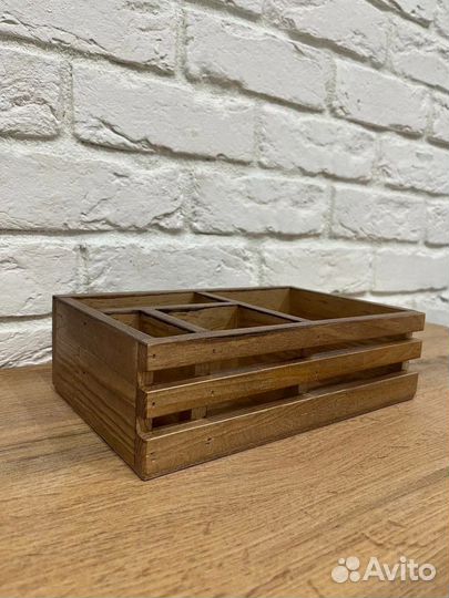 Органайзер из дерева, подставка на стол деревянная