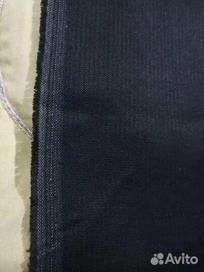 Ткань костюмная. Чёрная. Италия. 2,65м