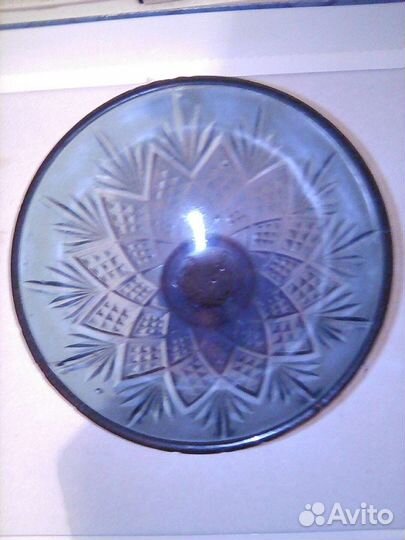 Ваза конфетница темно синяя