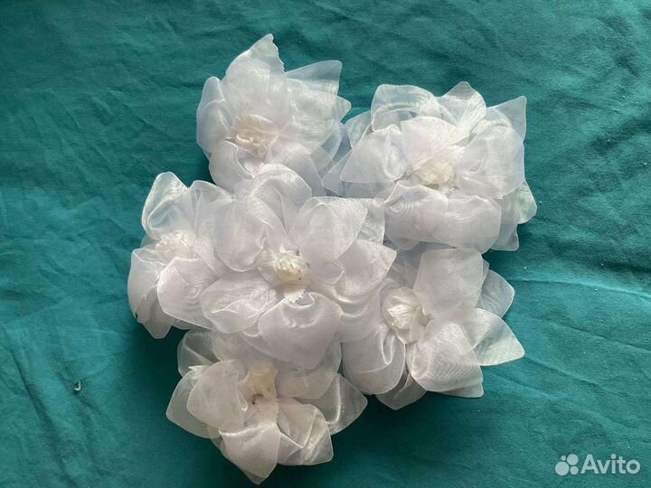 Банты для волос белые