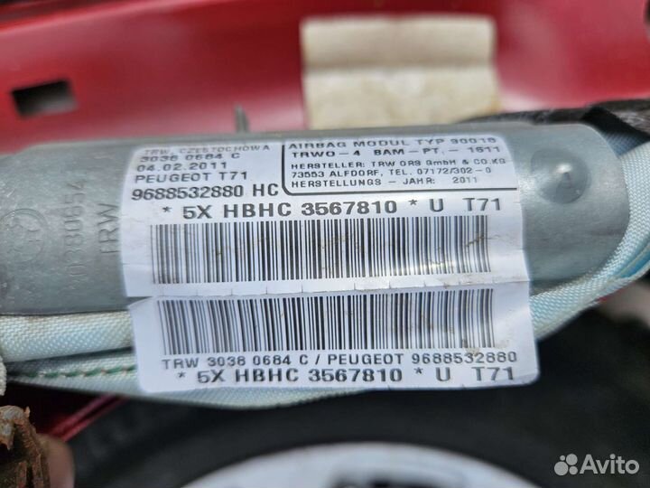 Подушки безопасности peugeot 308