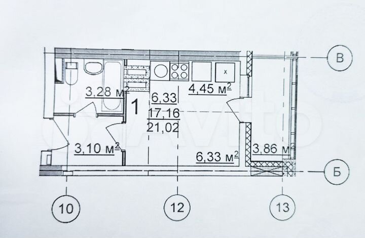 Квартира-студия, 21 м², 10/25 эт.