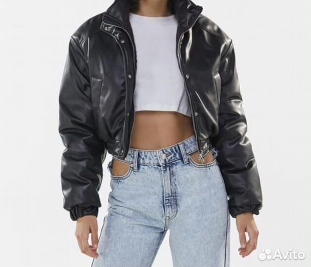 Кожаная куртка Bershka