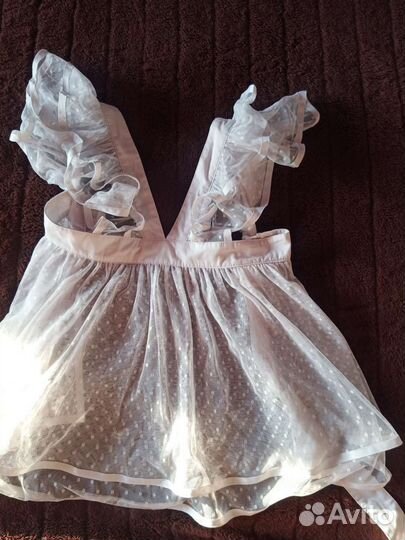 Белый школьный фартук