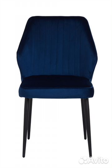 Стул michael черный/велюр dark blue LUX mr20