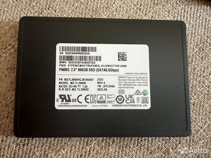 SSD Samsung PM897 480gb