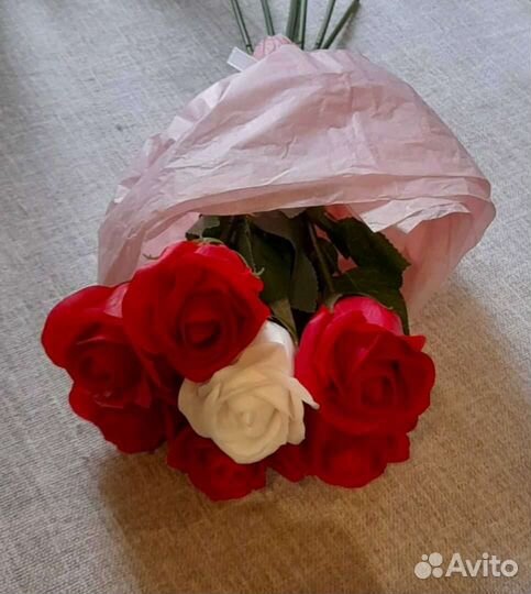Букет из мыльных роз
