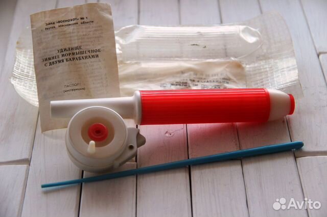 Удочка зимняя мормышечное с двумя барабанами.СССР