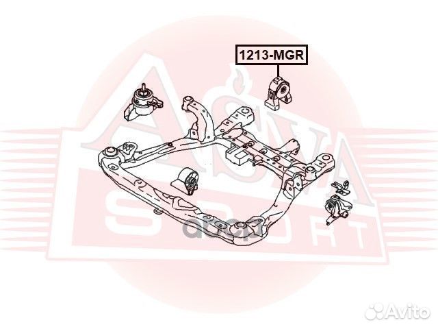 Сайлентблок подушки двигателя зад прав/лев