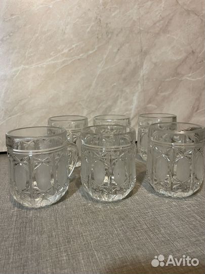 Стаканы, кружки, хрусталь, стопки, подстаканики
