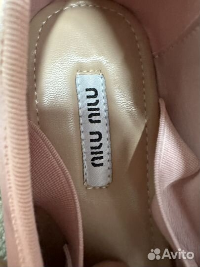 Женские балетки miu miu