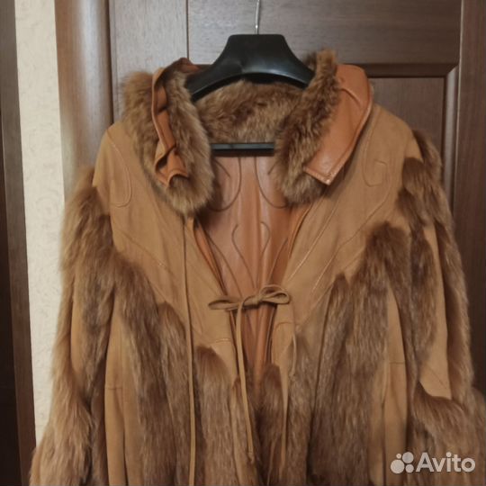 Пульт шуба двусторонняя кожа песец Grunstein