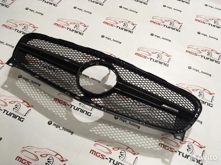Решетка на Mercedes GLA в стиле AMG 45 Black + амг