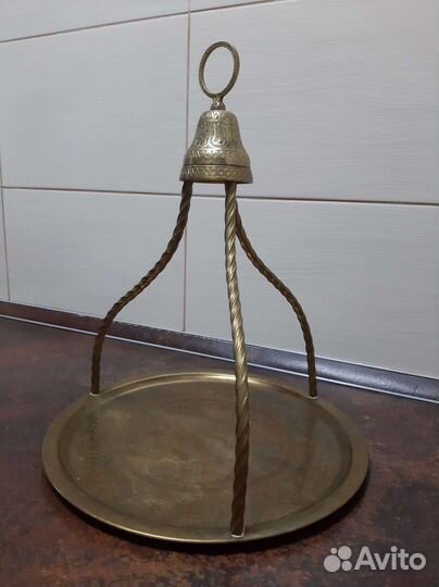 Поднос латунный