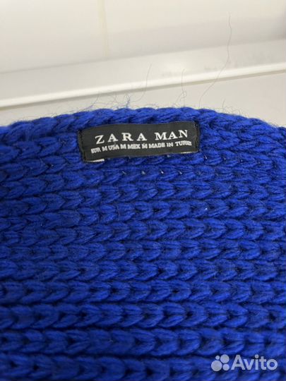 Шарф мужской Zara man синий 185*33 см