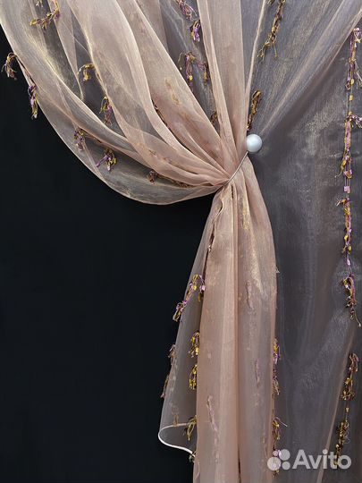 Штора органза с висюльками тюль 3 м