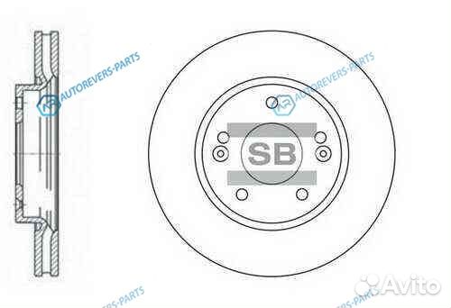SD1019 диск тормозной передний Hyundai Elantra 1.6