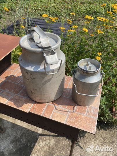 Битоны алюминиевые СССР на 10 и 2,5 литра
