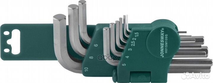 Комплект угловых шестигранников 1,5-10мм, 9 пре