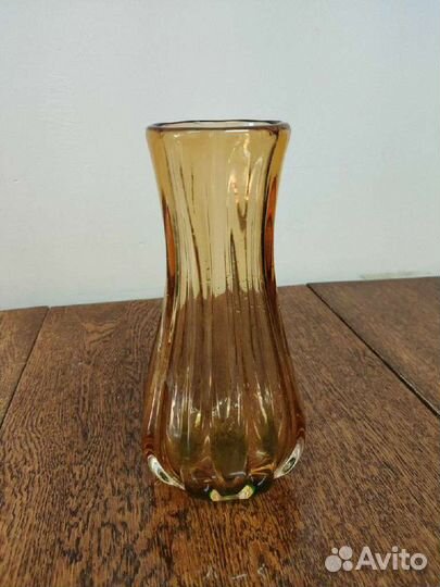 Ваза для цветов цветное стекло СССР