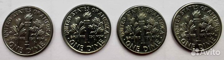 10 центов (дайм) США 1989,90,95,99D (4)