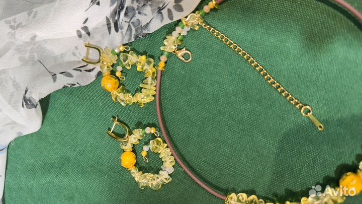 Чокер из чешского стекла