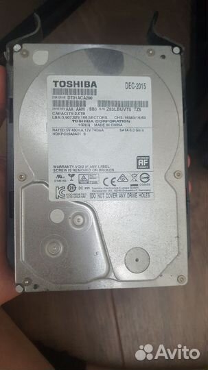 Жесткий диск 3,5 дюйма 2тб toshiba