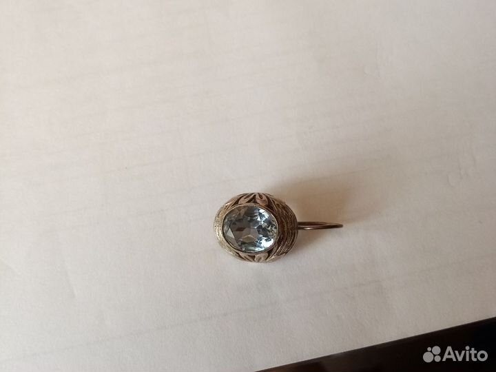 Серьга потеряшка серебро СССР 875 пробы