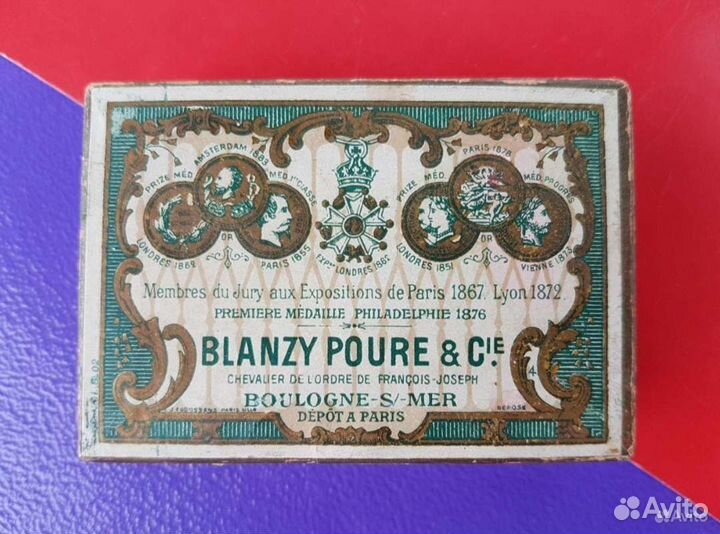 Старинная Упаковка Коробочка от Перьев