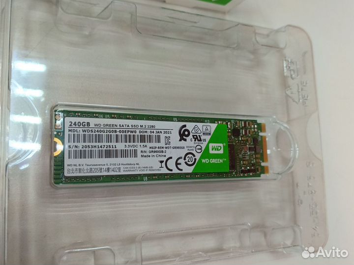 Новый SSD WD Green 240 Gb M2