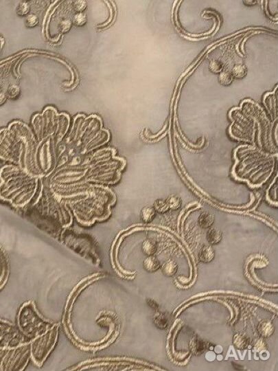 Штора тюль с вышивкой 2шт