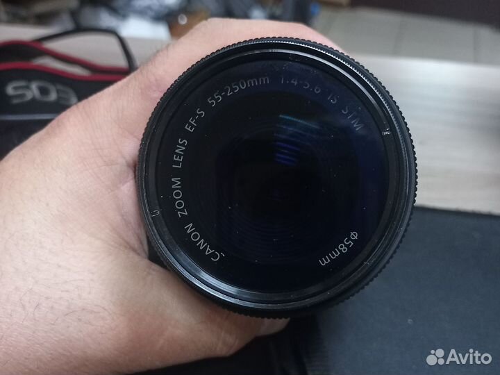 Canon 500d, объектив 55-250, вспышка, сумка и т.д