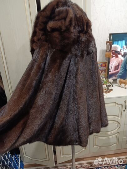 Шуба норковая пончо