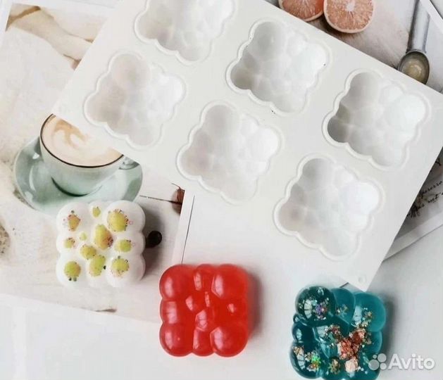 Силиконовая форма для мусса и пирожных Облака