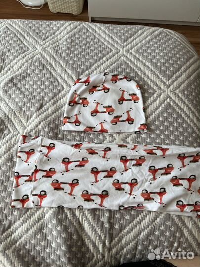 Комплект шапка, шарф, весна