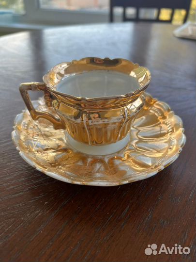 Чайная пара фарфор. Кузнецов. До 1917 г