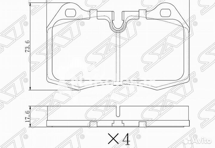 Колодки тормозные перед BMW E34 92-95/E38 94-01/E3