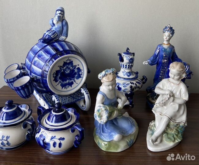 Фарфор. Гжель СССР. Домашняя коллекция