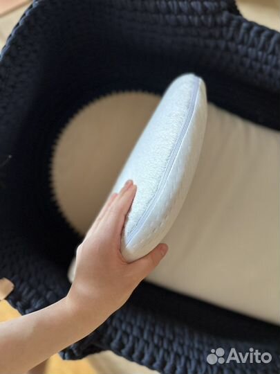 Детская люлька вязаная с матрасом