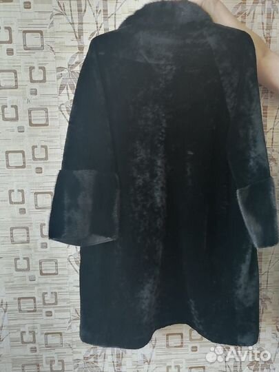 Шуба мутоновая с норкой