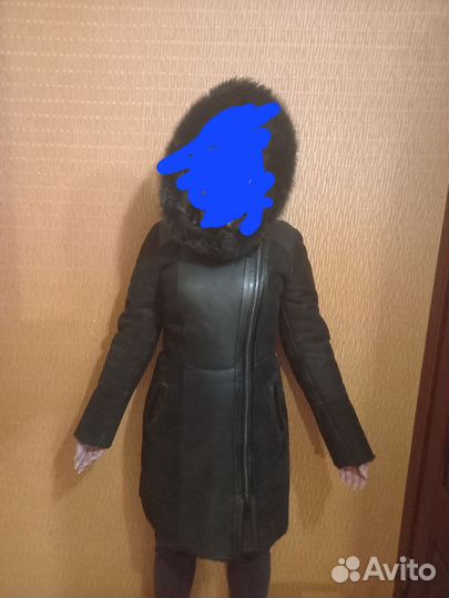 Дубленка натуральная женская с капюшоном