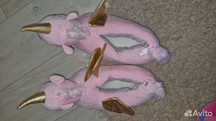 Домашние тапочки Единорожки