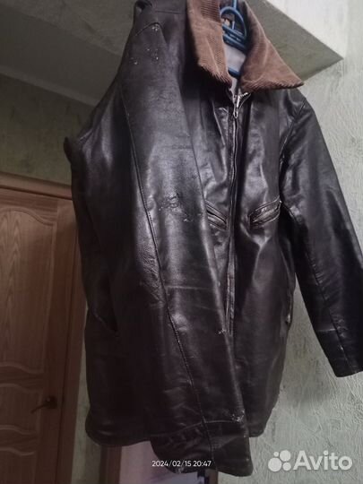 Куртка кожаная шевретка